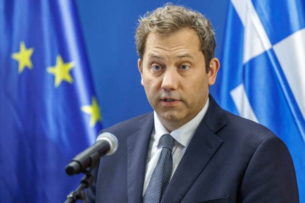 Lars Klingbeil (SPD), Federal Minister of Finance, during a press statement with Eurogroup President Kyriakos Pierrakakis; Lars Klingbeil (SPD), Federal Minister of Finance, during a press briefing with Eurogroup President Kyriakos Pierrakakis at the Ministry of Finance on September 15, 2026, in Berlin, Berlin, Germany, Ministry of Finance