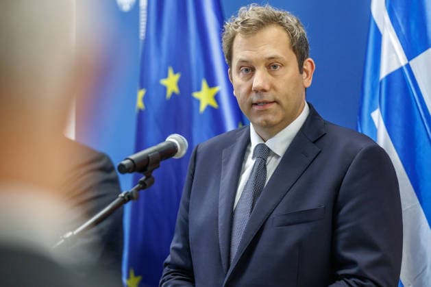 Lars Klingbeil (SPD), Federal Minister of Finance, during a press statement with Eurogroup President Kyriakos Pierrakakis; Lars Klingbeil (SPD), Federal Minister of Finance, during a press briefing with Eurogroup President Kyriakos Pierrakakis at the Ministry of Finance on September 15, 2026, in Berlin, Berlin, Germany, Ministry of Finance
