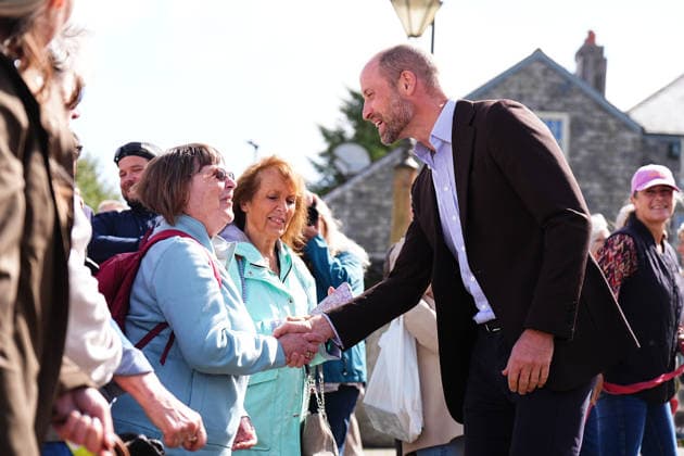 . 15 09 2026. Princetown, United Kingdom. Prince William, the Prince of Wales, during a visit to Princetown in Dartmoor, United Kingdom, to launch the new Princetown Community Fund.  xPoolx xi-Imagesx IIM-27006-0019