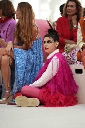A model wears at collection runway a creation from Agatha Ruiz de la Prada during Pasarela Cibeles Mercedes-Benz Fashion Week Madrid 2026 in Madrid, on Tuesday , 15 September 2026. Cordon Press 