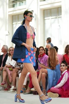 A model wears at collection runway a creation from Agatha Ruiz de la Prada during Pasarela Cibeles Mercedes-Benz Fashion Week Madrid 2026 in Madrid, on Tuesday , 15 September 2026. Cordon Press 
