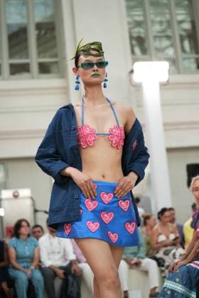 A model wears at collection runway a creation from Agatha Ruiz de la Prada during Pasarela Cibeles Mercedes-Benz Fashion Week Madrid 2026 in Madrid, on Tuesday , 15 September 2026. Cordon Press 