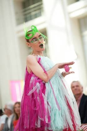 A model wears at collection runway a creation from Agatha Ruiz de la Prada during Pasarela Cibeles Mercedes-Benz Fashion Week Madrid 2026 in Madrid, on Tuesday , 15 September 2026. Cordon Press 