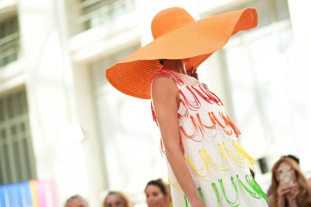 A model wears at collection runway a creation from Agatha Ruiz de la Prada during Pasarela Cibeles Mercedes-Benz Fashion Week Madrid 2026 in Madrid, on Tuesday , 15 September 2026. Cordon Press 