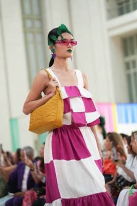 A model wears at collection runway a creation from Agatha Ruiz de la Prada during Pasarela Cibeles Mercedes-Benz Fashion Week Madrid 2026 in Madrid, on Tuesday , 15 September 2026. Cordon Press 