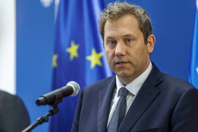 Lars Klingbeil (SPD), Federal Minister of Finance, during a press statement with Eurogroup President Kyriakos Pierrakakis Lars Klingbeil (SPD), Federal Minister of Finance, during a press conference with Eurogroup President Kyriakos Pierrakakis at the Ministry of Finance on September 15, 2026, in Berlin, Berlin, Berlin, Germany, Ministry of Finance