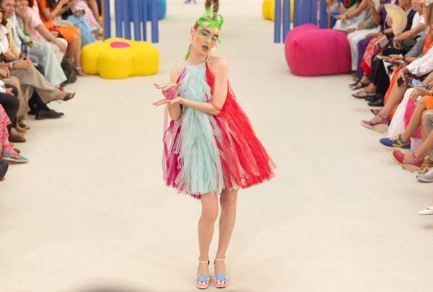 Ágatha Ruiz de la Prada Fashion Show at MBFW 2026 Ágatha Ruiz de la Prada’s fashion show as part of Mercedes-Benz Fashion Week, held at the Galería de Cristal in the Palacio de Cibeles on September 15, 2026, in Madrid, Spain. The show is marked by an explosion of creativity, playful silhouettes, and the brand’s classic iconography—hearts, vibrant colors, and a pop aesthetic adapted to the capital’s new and unique settings. SEPTEMBER 15, 2026 Madrid, Spain Copyright: xEduardoxParrax 7776864