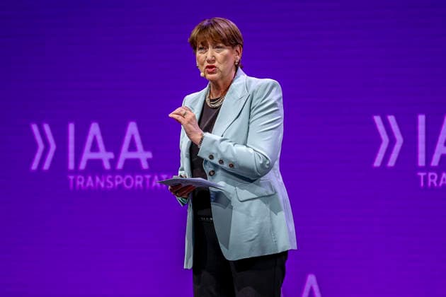 Opening of IAA Transportation 2026 with a tour of the exhibition; opening remarks by Hildegard Müller, President of the German Association of the Automotive Industry (VDA), Hannover; Hannover Messe; Lower Saxony; Hannover Region; Germany