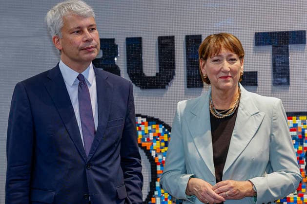 Opening of IAA Transportation 2026 with a tour of the exhibition hall at the Krone booth: Steffen Bilger (CDU), Federal Minister of Transportation of the Federal Republic of Germany; Hildegard Müller, President of the German Association of the Automotive Industry (VDA); Hannover Messe; Lower Saxony; Hannover Region; Germany