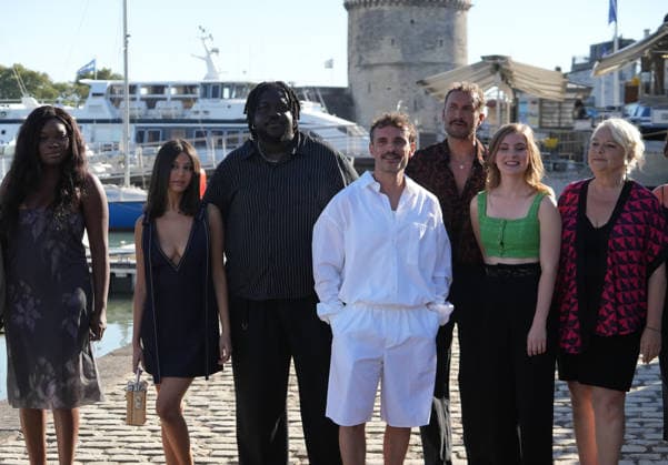 Celebrites : 19 rd Festival Fiction de la Rochelle LA ROCHELLE, FRANCE September 15:GUSLAGIE MALANDA,ZAHIA Dehar, Salif Cisse, JEROME NIEL Attendees at the PAOLO photocall at the port of La Rochelle on September 15, 2026, in La Rochelle, France. Photo: Laurent Lairys. la rochelleFrance  Copyright: xLaurentxLairysx