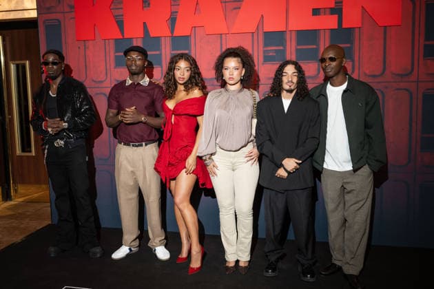 Kraken Premiere at Le Grand Rex - Paris AJ French Guinean rapper and singer-songwriter Ibrahima Diakite aka Gazo, French rapper La Mano 1.9, French actress Manon Bresch, Actress Lucie Charles-Alfred, Actor Bilel Chegrani and Actor Alassane Diong attends the Photocall for the ‘ Kraken ‘ Paris Premiere at Le Grand Rex cinema on September 15, 2026 in Paris, France. Photo by Alexis Jumeau ABACAPRESS.COM Paris France  Copyright: xJumeauxAlexis ABACAx