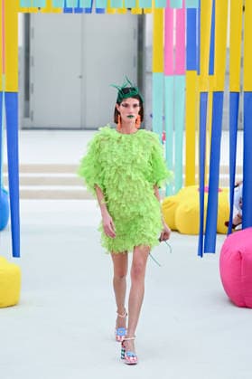 (260915) -- MADRID, Sept. 15, 2026 -- A model presents a creation by Agatha Ruiz de la Prada during the Madrid Fashion Week in Madrid, Spain, Sept. 15, 2026. (Photo by Gustavo Valiente Xinhua) SPAIN-MADRID-FASHION WEEK-AGATHA RUIZ DE LA PRADA GustavoxValientexHerrero 