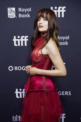 Toronto Canada Kick On Premiere Actress Markella Kavenagh attends the premiere of Kick On in Toronto, Canada, on September 14, 2026. Directed by Nick Kozakis, the Australian action-horror film had its world premiere as part of the Toronto International Film Festival™s Midnight Madness program. Toronto Ontario Canada Copyright: xArashxOskooiex