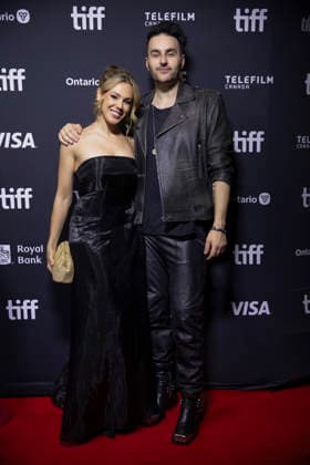 Toronto Canada Kick On Premiere (L-R) Lana Golja and Nick Kozakis attend the premiere of Kick On in Toronto, Canada, on September 14, 2026. Directed by Nick Kozakis, the Australian action-horror film had its world premiere as part of the Toronto International Film Festival s Midnight Madness program. Toronto Ontario Canada Copyright: xArashxOskooiex