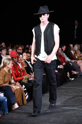 NEW YORK, NY- SEPTEMBER 15: DSTN Model at the Vanderbilt & Seewald Global Studio Fashion Show at Grand Central Terminal-Vanderbilt Hall on September 15, 2026 in New York City. Copyright: xmpi099 MediaPunchx