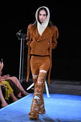 NEW YORK, NY- SEPTEMBER 15: Lorena Saravia Model at the Vanderbilt & Seewald Global Studio Fashion Show at Grand Central Terminal-Vanderbilt Hall on September 15, 2026 in New York City. Copyright: xmpi099 MediaPunchx