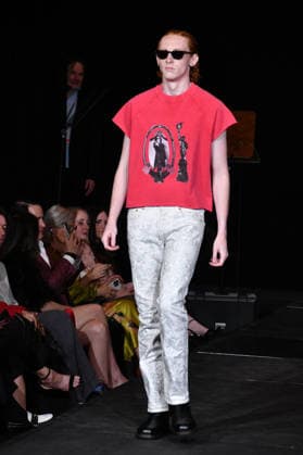 NEW YORK, NY- SEPTEMBER 15: DSTN Model at the Vanderbilt & Seewald Global Studio Fashion Show at Grand Central Terminal-Vanderbilt Hall on September 15, 2026 in New York City. Copyright: xmpi099 MediaPunchx
