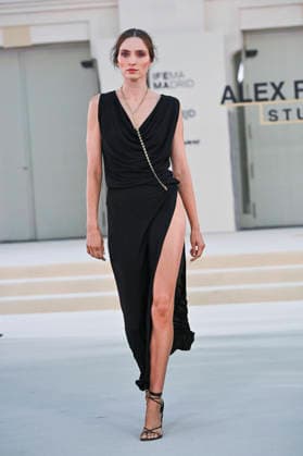 September 15, 2026, Madrid, Spain: A model parades with Alex Riviere design during Mercedes Benz Fashion Week Madrid Cibeles Palace in Madrid, 15 February of 2026 Spain Madrid Spain - ZUMAs197 20260915_aaa_s197_326 Copyright: xAtilanoxGarciax