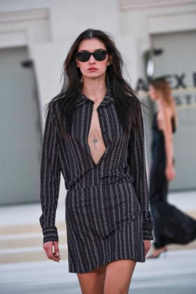 September 15, 2026, Madrid, Spain: A model parades with Alex Riviere design during Mercedes Benz Fashion Week Madrid Cibeles Palace in Madrid, 15 February of 2026 Spain Madrid Spain - ZUMAs197 20260915_aaa_s197_343 Copyright: xAtilanoxGarciax