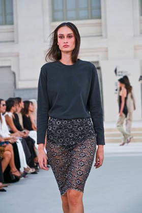 September 15, 2026, Madrid, Spain: A model parades with Alex Riviere design during Mercedes Benz Fashion Week Madrid Cibeles Palace in Madrid, 15 February of 2026 Spain Madrid Spain - ZUMAs197 20260915_aaa_s197_382 Copyright: xAtilanoxGarciax