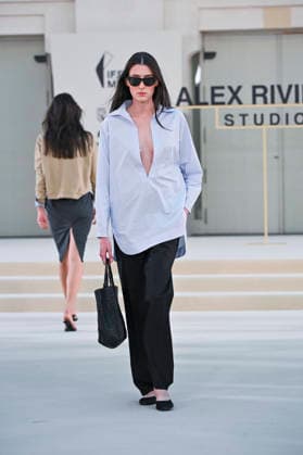September 15, 2026, Madrid, Spain: A model parades with Alex Riviere design during Mercedes Benz Fashion Week Madrid Cibeles Palace in Madrid, 15 February of 2026 Spain Madrid Spain - ZUMAs197 20260915_aaa_s197_389 Copyright: xAtilanoxGarciax