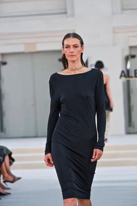 September 15, 2026, Madrid, Spain: A model parades with Alex Riviere design during Mercedes Benz Fashion Week Madrid Cibeles Palace in Madrid, 15 February of 2026 Spain Madrid Spain - ZUMAs197 20260915_aaa_s197_392 Copyright: xAtilanoxGarciax