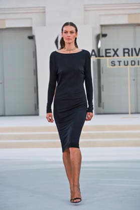 September 15, 2026, Madrid, Spain: A model parades with Alex Riviere design during Mercedes Benz Fashion Week Madrid Cibeles Palace in Madrid, 15 February of 2026 Spain Madrid Spain - ZUMAs197 20260915_aaa_s197_393 Copyright: xAtilanoxGarciax