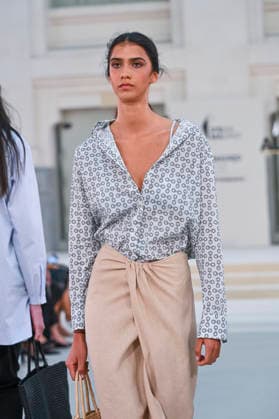 September 15, 2026, Madrid, Spain: A model parades with Alex Riviere design during Mercedes Benz Fashion Week Madrid Cibeles Palace in Madrid, 15 February of 2026 Spain Madrid Spain - ZUMAs197 20260915_aaa_s197_401 Copyright: xAtilanoxGarciax