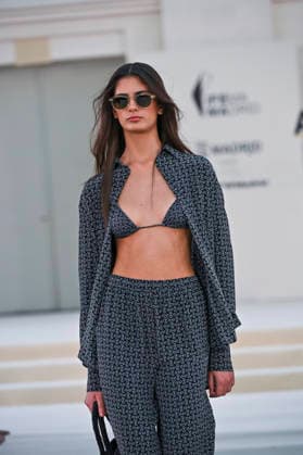 September 15, 2026, Madrid, Spain: A model parades with Alex Riviere design during Mercedes Benz Fashion Week Madrid Cibeles Palace in Madrid, 15 February of 2026 Spain Madrid Spain - ZUMAs197 20260915_aaa_s197_402 Copyright: xAtilanoxGarciax
