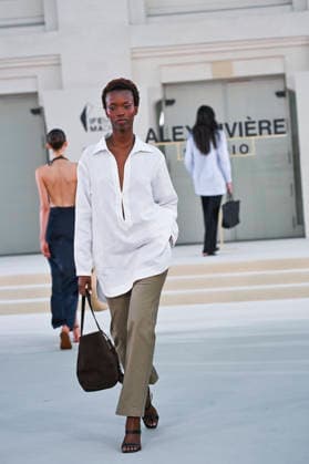 September 15, 2026, Madrid, Spain: A model parades with Alex Riviere design during Mercedes Benz Fashion Week Madrid Cibeles Palace in Madrid, 15 February of 2026 Spain Madrid Spain - ZUMAs197 20260915_aaa_s197_403 Copyright: xAtilanoxGarciax