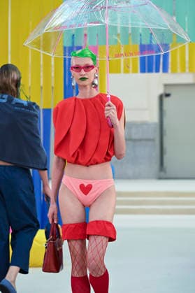 September 15, 2026, Madrid, Spain: A model parades with Agatha Ruiz de la Prada design during Mercedes Benz Fashion Week Madrid Cibeles Palace in Madrid, 15 February of 2026 Spain Madrid Spain - ZUMAs197 20260915_aaa_s197_413 Copyright: xAtilanoxGarciax
