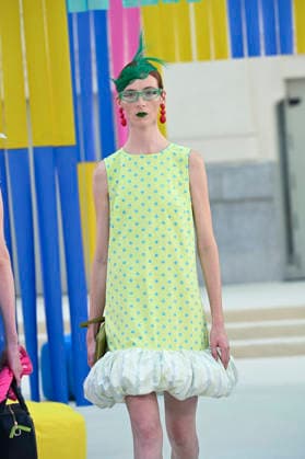 September 15, 2026, Madrid, Spain: A model parades with Agatha Ruiz de la Prada design during Mercedes Benz Fashion Week Madrid Cibeles Palace in Madrid, 15 February of 2026 Spain Madrid Spain - ZUMAs197 20260915_aaa_s197_417 Copyright: xAtilanoxGarciax
