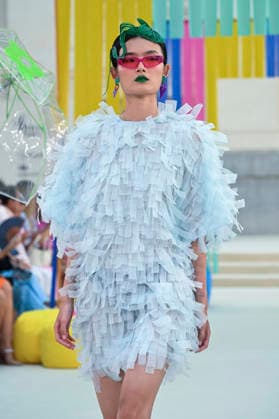 September 15, 2026, Madrid, Spain: A model parades with Agatha Ruiz de la Prada design during Mercedes Benz Fashion Week Madrid Cibeles Palace in Madrid, 15 February of 2026 Spain Madrid Spain - ZUMAs197 20260915_aaa_s197_427 Copyright: xAtilanoxGarciax
