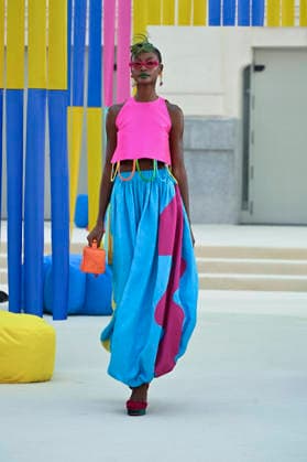 September 15, 2026, Madrid, Spain: A model parades with Agatha Ruiz de la Prada design during Mercedes Benz Fashion Week Madrid Cibeles Palace in Madrid, 15 February of 2026 Spain Madrid Spain - ZUMAs197 20260915_aaa_s197_452 Copyright: xAtilanoxGarciax