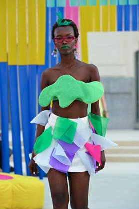 September 15, 2026, Madrid, Spain: A model parades with Agatha Ruiz de la Prada design during Mercedes Benz Fashion Week Madrid Cibeles Palace in Madrid, 15 February of 2026 Spain Madrid Spain - ZUMAs197 20260915_aaa_s197_459 Copyright: xAtilanoxGarciax