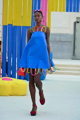 September 15, 2026, Madrid, Spain: A model parades with Agatha Ruiz de la Prada design during Mercedes Benz Fashion Week Madrid Cibeles Palace in Madrid, 15 February of 2026 Spain Madrid Spain - ZUMAs197 20260915_aaa_s197_467 Copyright: xAtilanoxGarciax