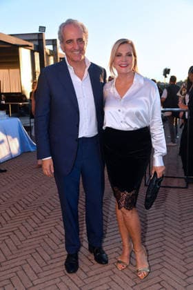 IPA88580290 - Rome, Terrazza Caffarelli, Roast in Peace 2 photocall. Pictured: Simona Ventura and Giovanni Terzi  Copyright: xVincenzoxLandix xVincenzoxLandix IPA88580290