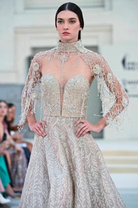 September 15, 2026, Madrid, Spain: A model parades with Hannibal Laguna design during Mercedes Benz Fashion Week Madrid Cibeles Palace in Madrid, 15 February of 2026 Spain Madrid Spain - ZUMAs197 20260915_aaa_s197_563 Copyright: xAtilanoxGarciax