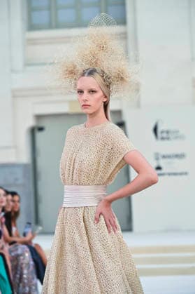September 15, 2026, Madrid, Spain: A model parades with Hannibal Laguna design during Mercedes Benz Fashion Week Madrid Cibeles Palace in Madrid, 15 February of 2026 Spain Madrid Spain - ZUMAs197 20260915_aaa_s197_565 Copyright: xAtilanoxGarciax