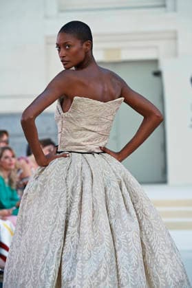 September 15, 2026, Madrid, Spain: A model parades with Hannibal Laguna design during Mercedes Benz Fashion Week Madrid Cibeles Palace in Madrid, 15 February of 2026 Spain Madrid Spain - ZUMAs197 20260915_aaa_s197_572 Copyright: xAtilanoxGarciax