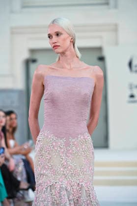 September 15, 2026, Madrid, Spain: A model parades with Hannibal Laguna design during Mercedes Benz Fashion Week Madrid Cibeles Palace in Madrid, 15 February of 2026 Spain Madrid Spain - ZUMAs197 20260915_aaa_s197_588 Copyright: xAtilanoxGarciax