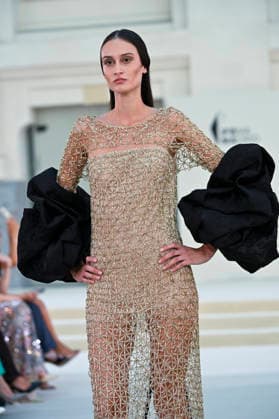 September 15, 2026, Madrid, Spain: A model parades with Hannibal Laguna design during Mercedes Benz Fashion Week Madrid Cibeles Palace in Madrid, 15 February of 2026 Spain Madrid Spain - ZUMAs197 20260915_aaa_s197_598 Copyright: xAtilanoxGarciax