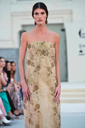 September 15, 2026, Madrid, Spain: A model parades with Hannibal Laguna design during Mercedes Benz Fashion Week Madrid Cibeles Palace in Madrid, 15 February of 2026 Spain Madrid Spain - ZUMAs197 20260915_aaa_s197_603 Copyright: xAtilanoxGarciax