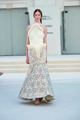 September 15, 2026, Madrid, Spain: A model parades with Hannibal Laguna design during Mercedes Benz Fashion Week Madrid Cibeles Palace in Madrid, 15 February of 2026 Spain Madrid Spain - ZUMAs197 20260915_aaa_s197_613 Copyright: xAtilanoxGarciax