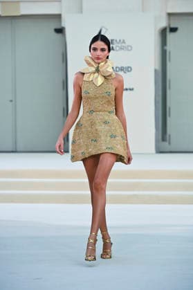 September 15, 2026, Madrid, Spain: A model parades with Hannibal Laguna design during Mercedes Benz Fashion Week Madrid Cibeles Palace in Madrid, 15 February of 2026 Spain Madrid Spain - ZUMAs197 20260915_aaa_s197_615 Copyright: xAtilanoxGarciax