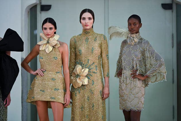 September 15, 2026, Madrid, Spain: A model parades with Hannibal Laguna design during Mercedes Benz Fashion Week Madrid Cibeles Palace in Madrid, 15 February of 2026 Spain Madrid Spain - ZUMAs197 20260915_aaa_s197_621 Copyright: xAtilanoxGarciax