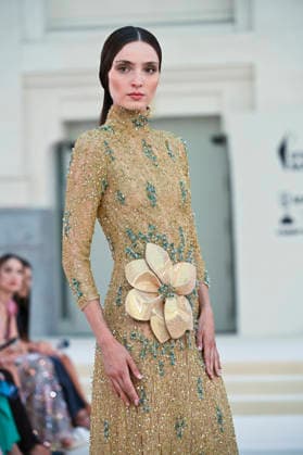 September 15, 2026, Madrid, Spain: A model parades with Hannibal Laguna design during Mercedes Benz Fashion Week Madrid Cibeles Palace in Madrid, 15 February of 2026 Spain Madrid Spain - ZUMAs197 20260915_aaa_s197_634 Copyright: xAtilanoxGarciax