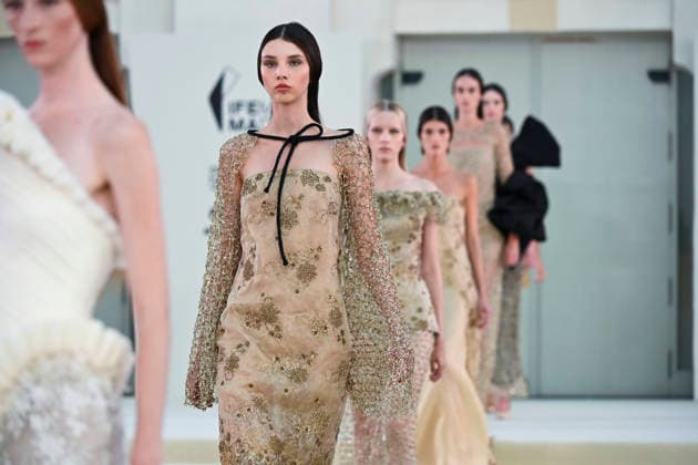 September 15, 2026, Madrid, Spain: A model parades with Hannibal Laguna design during Mercedes Benz Fashion Week Madrid Cibeles Palace in Madrid, 15 February of 2026 Spain Madrid Spain - ZUMAs197 20260915_aaa_s197_651 Copyright: xAtilanoxGarciax