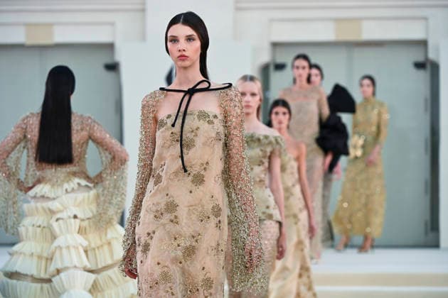 September 15, 2026, Madrid, Spain: A model parades with Hannibal Laguna design during Mercedes Benz Fashion Week Madrid Cibeles Palace in Madrid, 15 February of 2026 Spain Madrid Spain - ZUMAs197 20260915_aaa_s197_653 Copyright: xAtilanoxGarciax