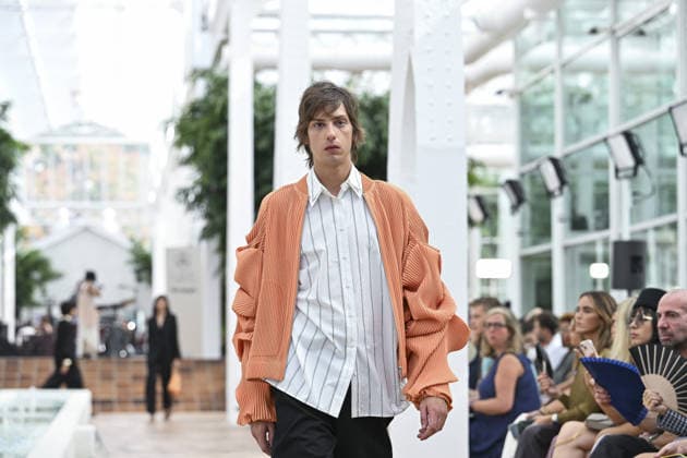 Adolfo Dominguez A model parades with Adolfo Dominguez design during Mercedes Benz Fashion Week Madrid Cibeles Palace in Madrid, 14 of February of 2026 Spain Featuring: A model parades with Adolfo Dominguez design during Mercedes Benz Fashion Week Madrid Cibeles Palace in Madrid, 14 of February of 2026 Spain Where: Madrid, Spain When: 14 Sep 2026 Credit: Oscar Gonzalez WENN Madrid Spain Copyright: xOscarxGonzalez WENNx wenn41658608 OFA ZOJx wenn41658608